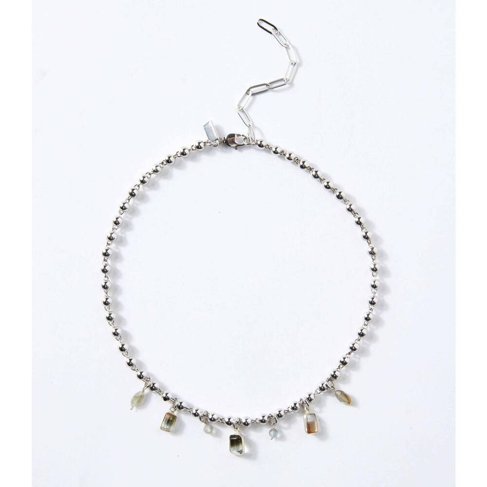 NEW NATIVE GEM women's station necklace in labradorite